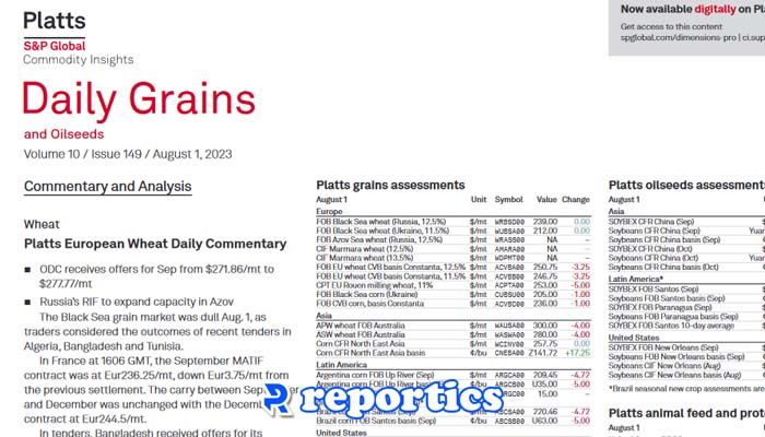 گزارش غلات پلتس